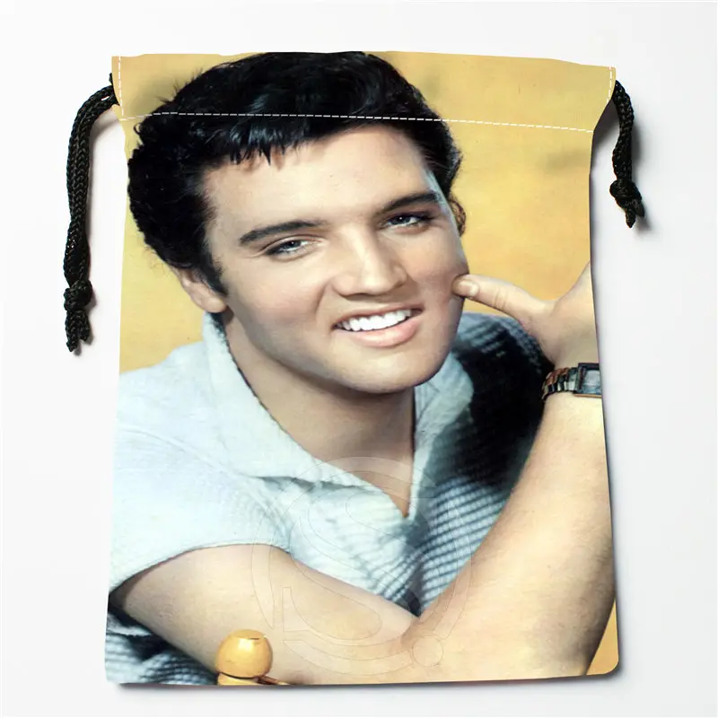 J w3 New Elvis Presley Custom Printed receive Bag Compression Type drawstring bags size 18X22cm W725