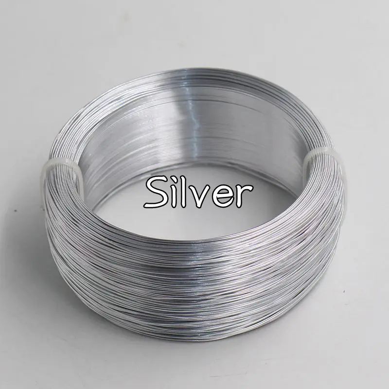 200 м/рулон 0,6 мм диаметр тонкой алюминиевой проволоки для поделок из металла - Цвет: Silver