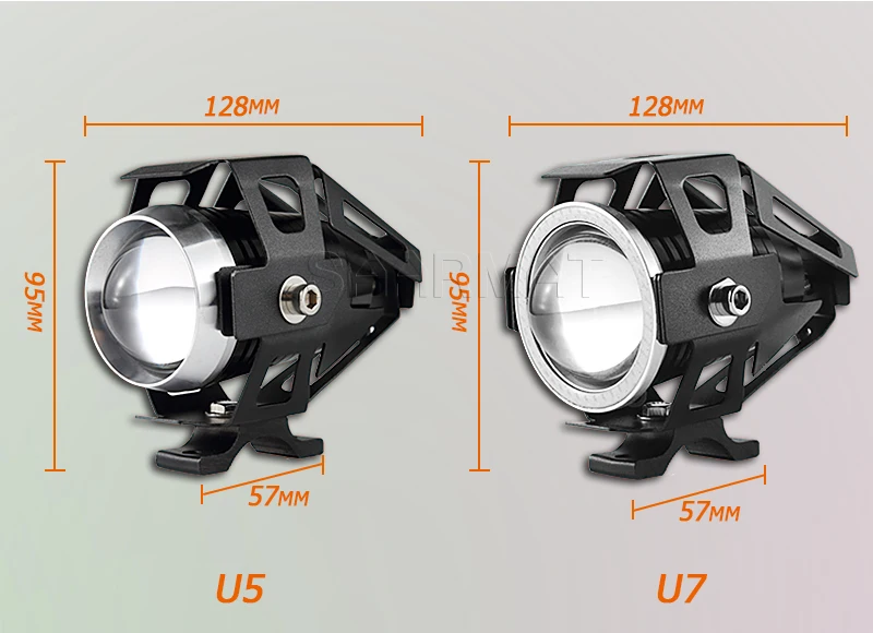 2 предмета U5 125 Вт мотоциклетные фары Дополнительная лампа принадлежности для фар мотор DRL Противотуманные фары лампы 12V 6000K