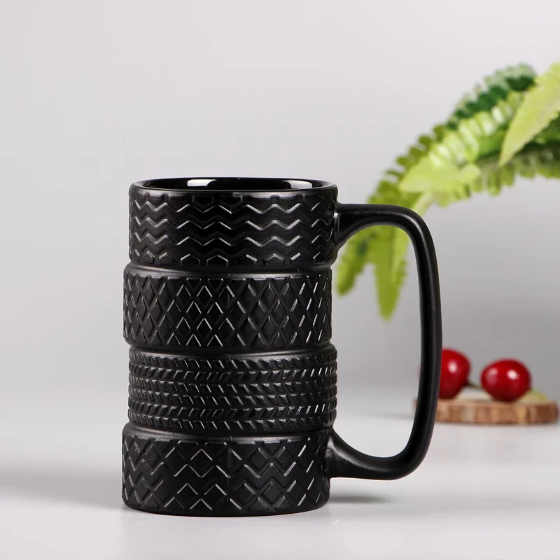 Waliicorners 400ml Creative black tire mug, large capacity ceramic cup exotic puer tea mug Waliicorners Coffee mugs Tea Cups 8 8966692914_727293683