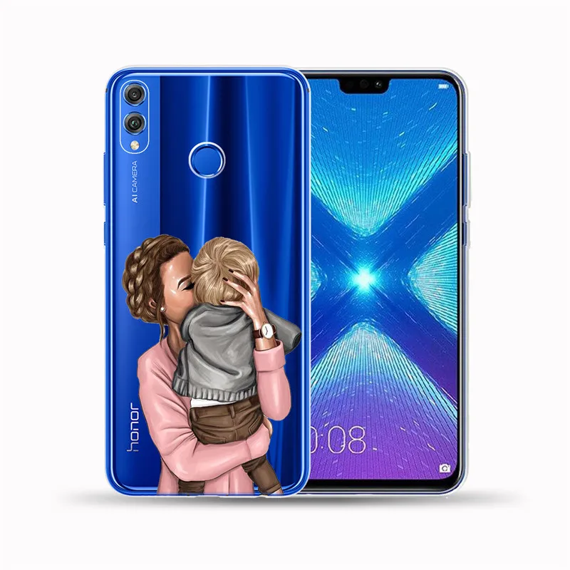 Волосы для мам и детей, девочек queen Мягкий ТПУ чехол Обложка для huawei Honor 9 10 Lite 8X 6X Y5 Y6 II Y3 Y7 Y9 Y5 Prime NOVA 3 3I 4