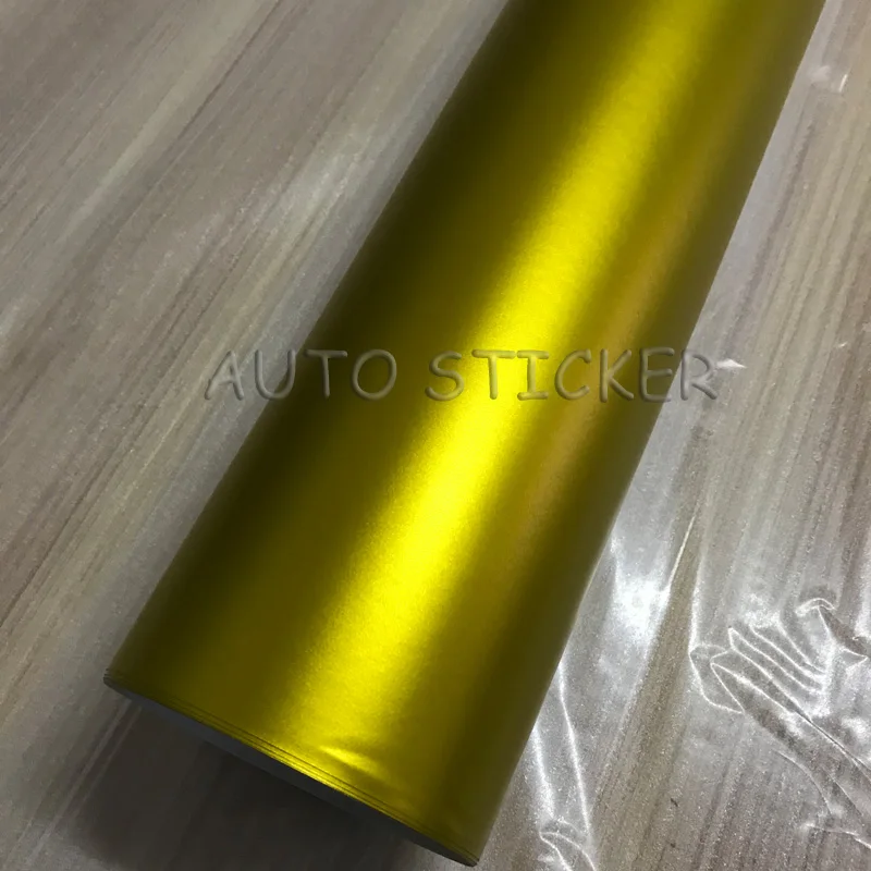 golden matte metallic car wraps car sticker 8