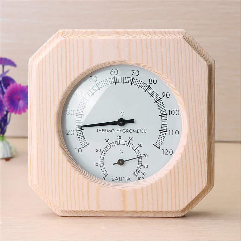 Wooden Thermometer Temperature Instruments Single Wood Humidity Room