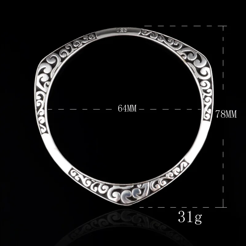 925 Тибет серебряные Viking браслеты и круглый Треугольники цветок письмо дизайн в