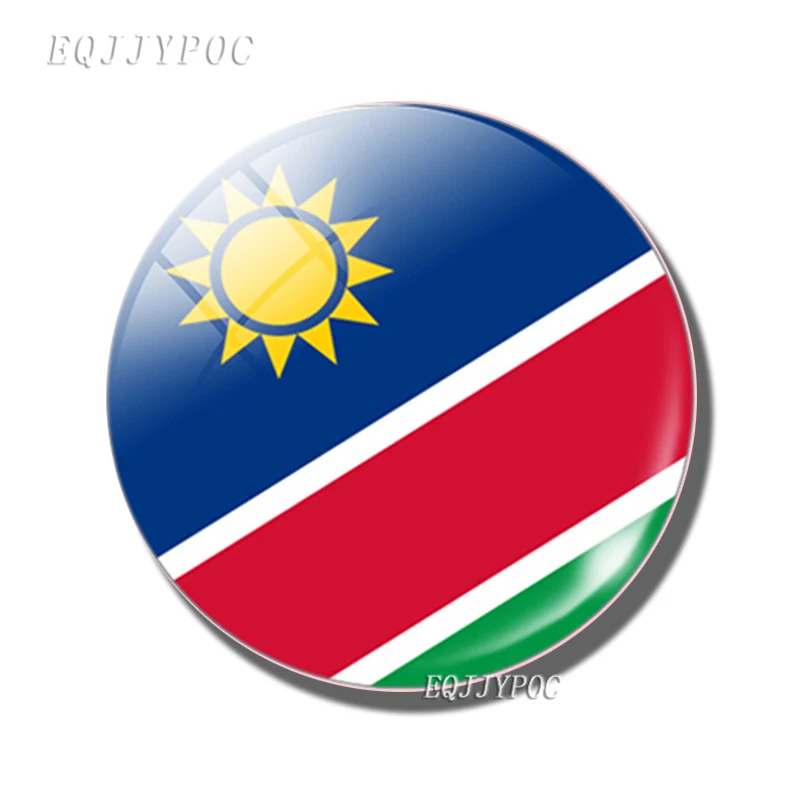 

The Republic of Namibia Flag 30MM 50MM Fridge Magnet Flag of Namibia Glass Magnetic Refrigerator Stickers Note Holder Home Decor