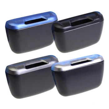 

Plastic door side seat back mini car garbage trash bin trash can for car with lid