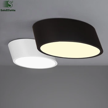 

Modern Minimalism Dimmable Led Metal Ceiling Lamp Matt Black White PMMA Acrylic Mask Ceiling Lamp For Corridor Bedroom