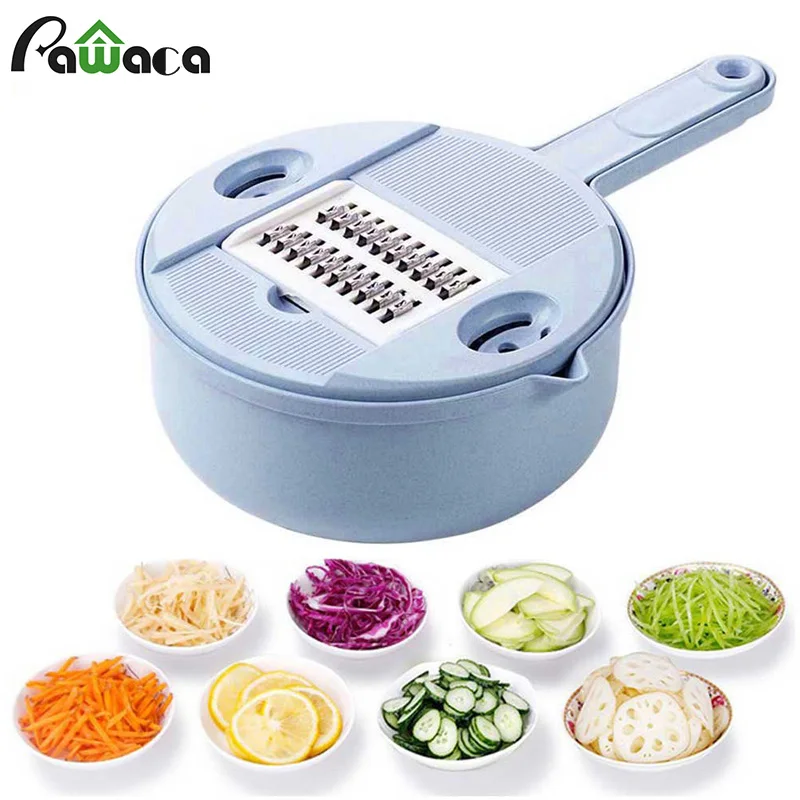 

11pcs/set Vegetable Mandoline Slicer Grater Chopper Spiralizer Cutter Shredder Egg white Separator with Food Strainer/Storage Co