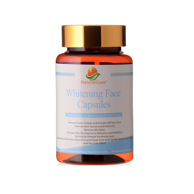 

NaturalCure Whitening Face Caps-ules, Remove Pimples, Acne and Freckles, Clear Black Heads on T Zone, Natural SkinCare Medicine