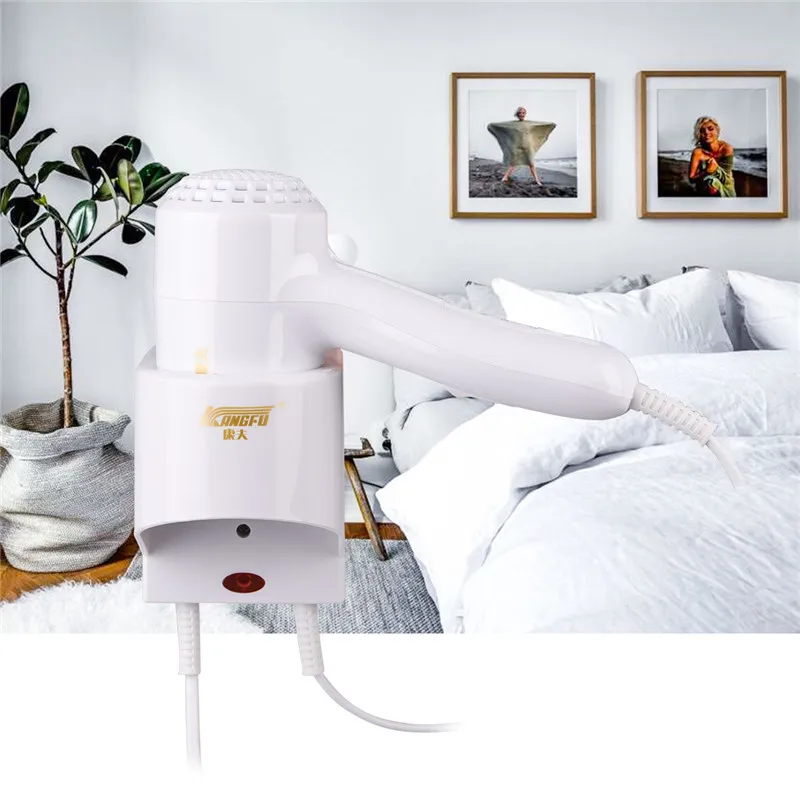 

1200W 220V Electric Hair Dryer Wall Mount Hotel Bathroom Home Bathroom Hair Dryer Dry Skin Wall Hanging Holder Hair Dryer Safe