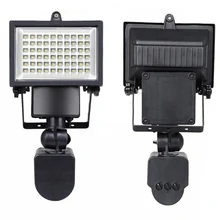 Прожектор 60 светодиодный Солнечная белая лампа освещения, Точечный светильник садовый датчик движения