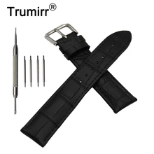 Под крокодиловую кожу, из натуральной кожи, ремешок для наручных часов Jacques Lemans ремешок для наручных часов Сталь Туфли с ремешком и пряжкой запястье браслет 12/14/16/18/19/20/21/22/23/24 мм