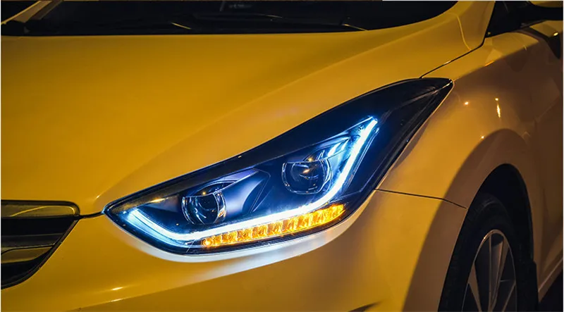Vland светодиодный фонарь для Hyundai Elantra 2012 2013 2014 2015 головная лампа DRL Объектив