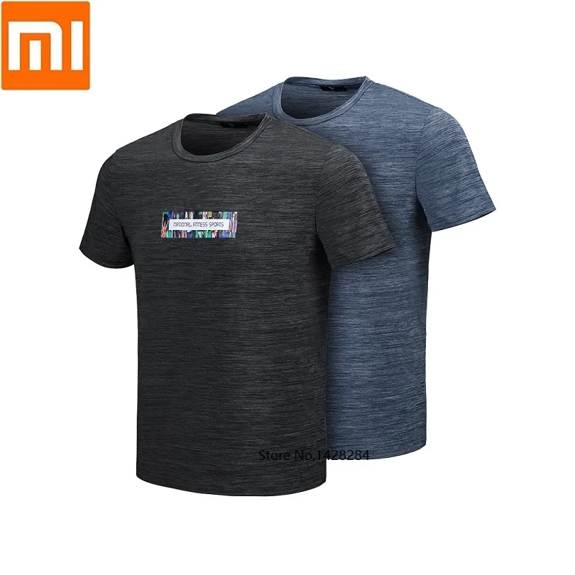 

Xiaomi Men printed sports t-shirt Quick drying Breathable High elasticity Soft Sweatshirt Fitness training Running Short sleeve