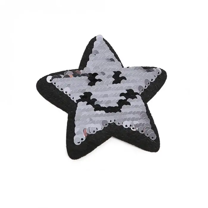 Lovely Change Color Sequins Patch Reversible Sew On Star Tower For Clothes DIY Clothing Coat Hogard JY24