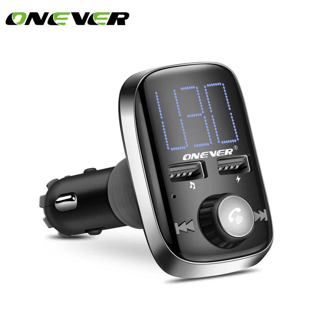Onever FM Modulator Radio FM Transmitter Large Display Car MP3