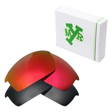 2 пары mryok ПОЛЯРИЗОВАННЫЕ замены Оптические стёкла для Oakley Bottlecap Солнцезащитные очки для женщин Стелс черный и огненно-красный