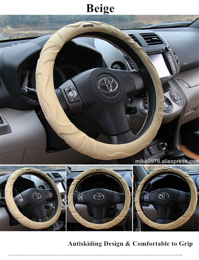 sheep leather steering wheel cover 4