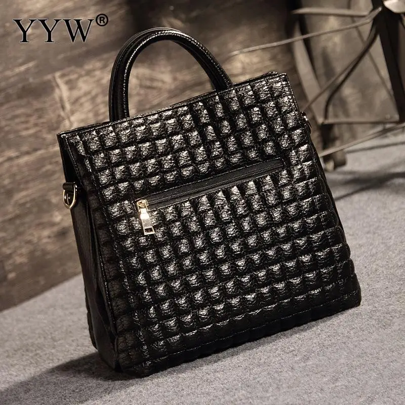 

Lattice Relief PU Leather Female Tote Bag Women'S Bucket Handbags Large Capacity Crossbody Bags For Women 2018 Top-handle Bag