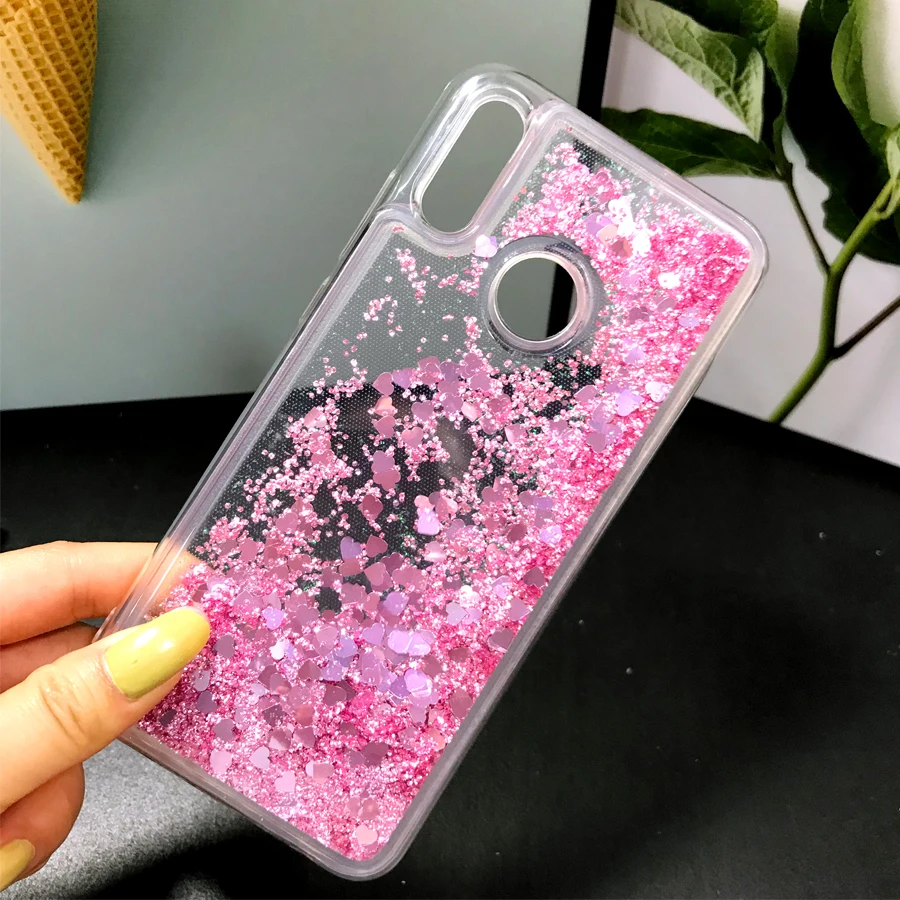 

Y6(2019)Glitter Liquid Case For HUAWEI Y6 2019 case Qicksand silicone Soft Cover For Coque Huawei Honor 8A Y 6 2019 Fundas Coque