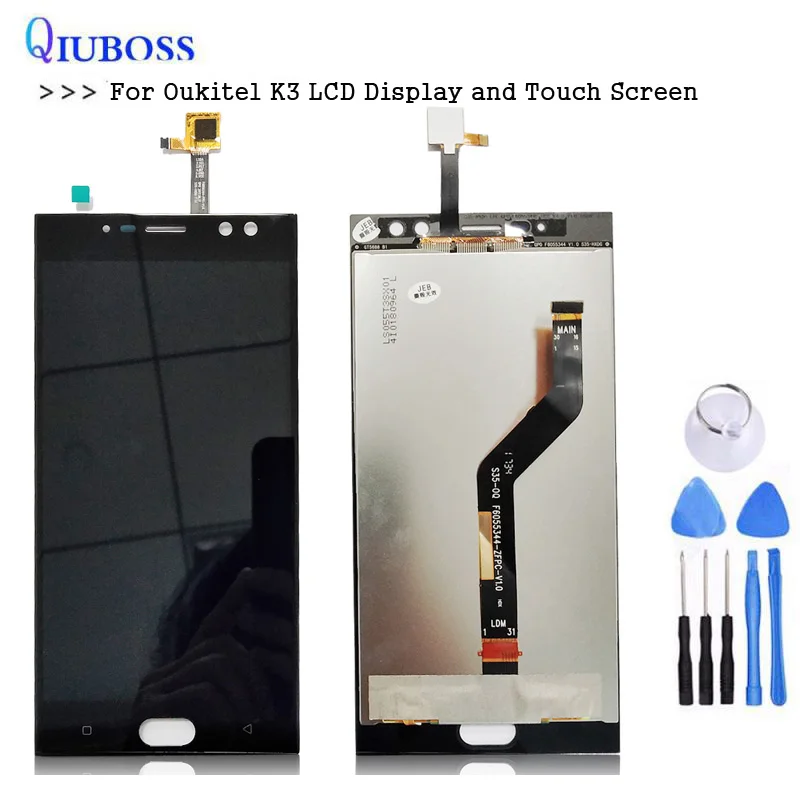 Для Oukitel K3 ЖК-дисплей и сенсорный экран В сборе аксессуары для LCD с бесплатными