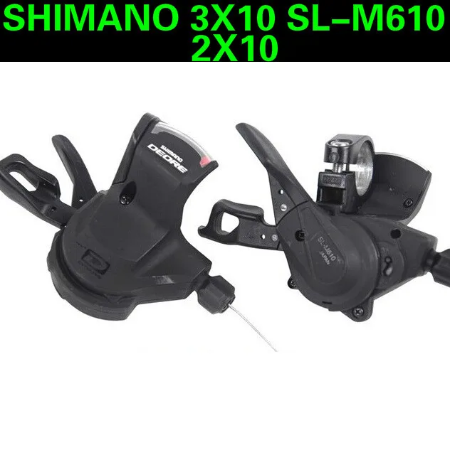 Shimano Deore M610 M615 SL-M610 переключения скоростей 2x10/3x10, набор скоростей, рычаг переключения скоростей, MTB R+ L 2/3x10, скоростной Rapidfire