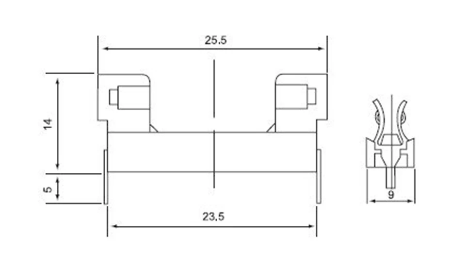 Amazon | 20 個パネルマウント PCB ヒューズホルダーケース W