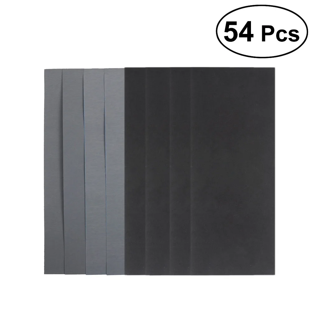 54 шт. зернистая абразивная сухая влажная наждачная бумага для полировки деревянной металлической стены мебель
