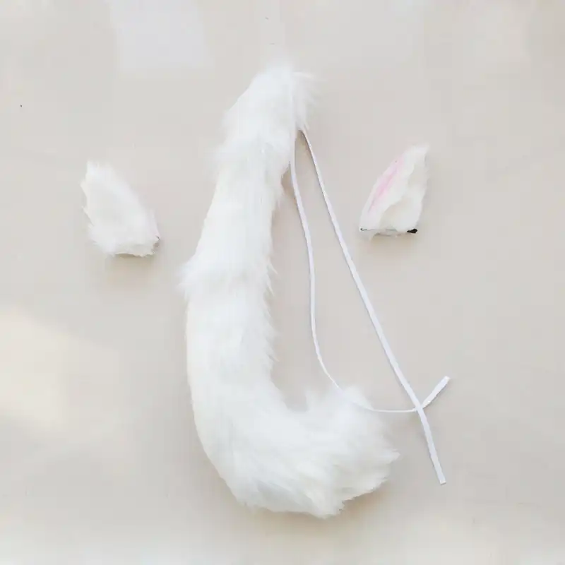 アニメ神様の愛コスプレ巴漫画ハロウィンコスプレ白耳 + テールユニ