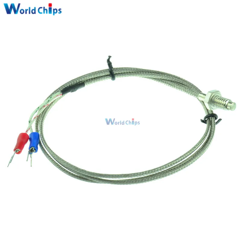

1M 3.3ft K Type Thermocouple Control Temperature Controller 0-800C Sensor Probe 6mm Thread Thermometer Temperature Cable