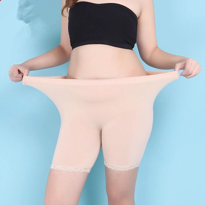 

SP&CITY Plus Size High Elastic Modal Seamless Women Safety Short Pants Summer Lace Soft Short Pants Female Safety Pants