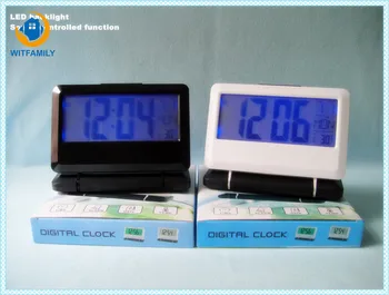 

Blue Backlit Alarm Clock Voice-activated Backlight LED Electronic Clock Plastic Clock Calendar Clock Home Clock