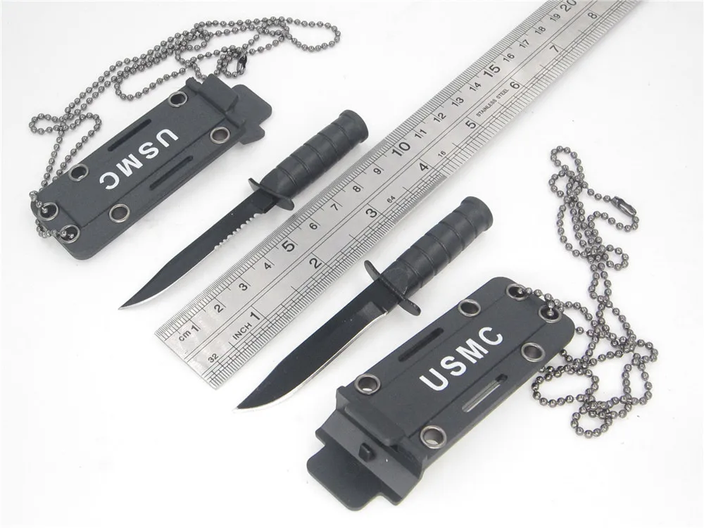Tragbare Mini Halskette Klinge Obstmesser Outdoor Hunt Survive Hike EDC Werkzeug 