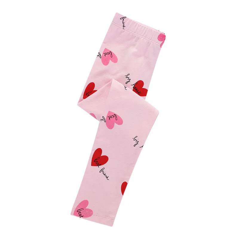 Jumping meter/детские леггинсы; осенние штаны для девочек; Новая Брендовая детская одежда с принтом радуги; штаны для девочек; обтягивающие детские штаны - Цвет: T1186 hearts pink