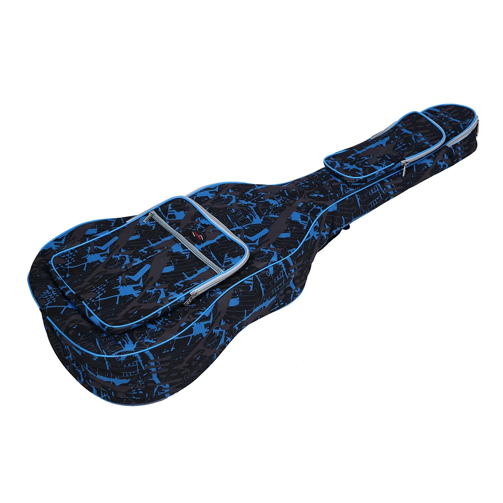 40 дюймов Сумка для акустической гитары 600D водостойкая ткань Оксфорд двойные Прошитые мягкие ремни сумка для гитары чехол для переноски