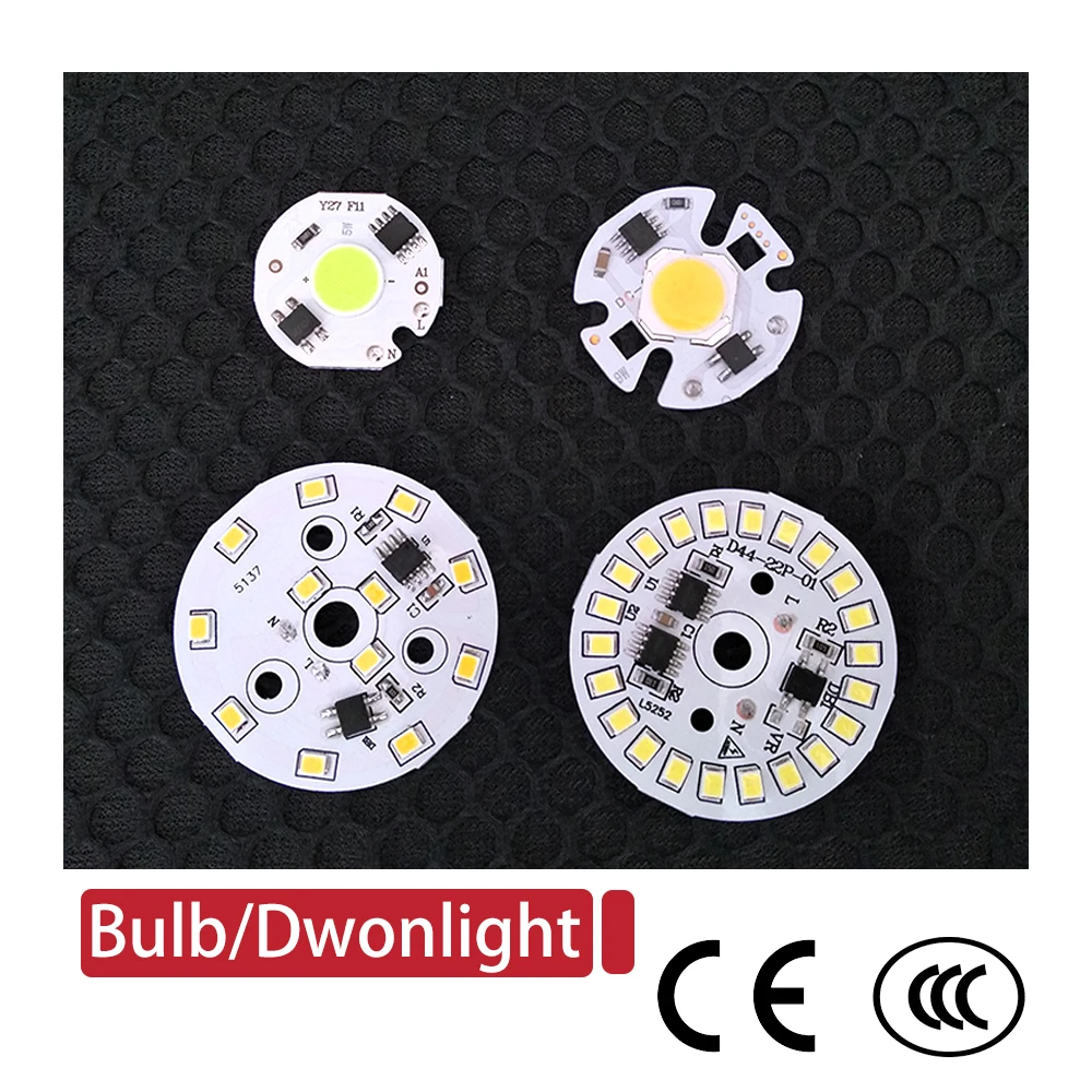 

DIY LED Bulb Lamp SMD 15W 12W 9W 7W 5W 3W Light Chip AC230V 220V Input Smart IC LED Bean For Bulb Light Downlight