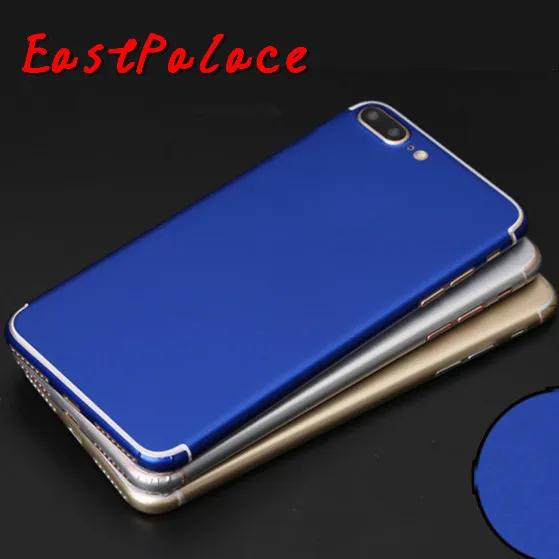 

Metallic Chrome Sticker Back Vinyl Wrap For iPhone 7 6 6s plus 6P 7P Skin Decal Stickers Back Protector Wholesale 100pcs