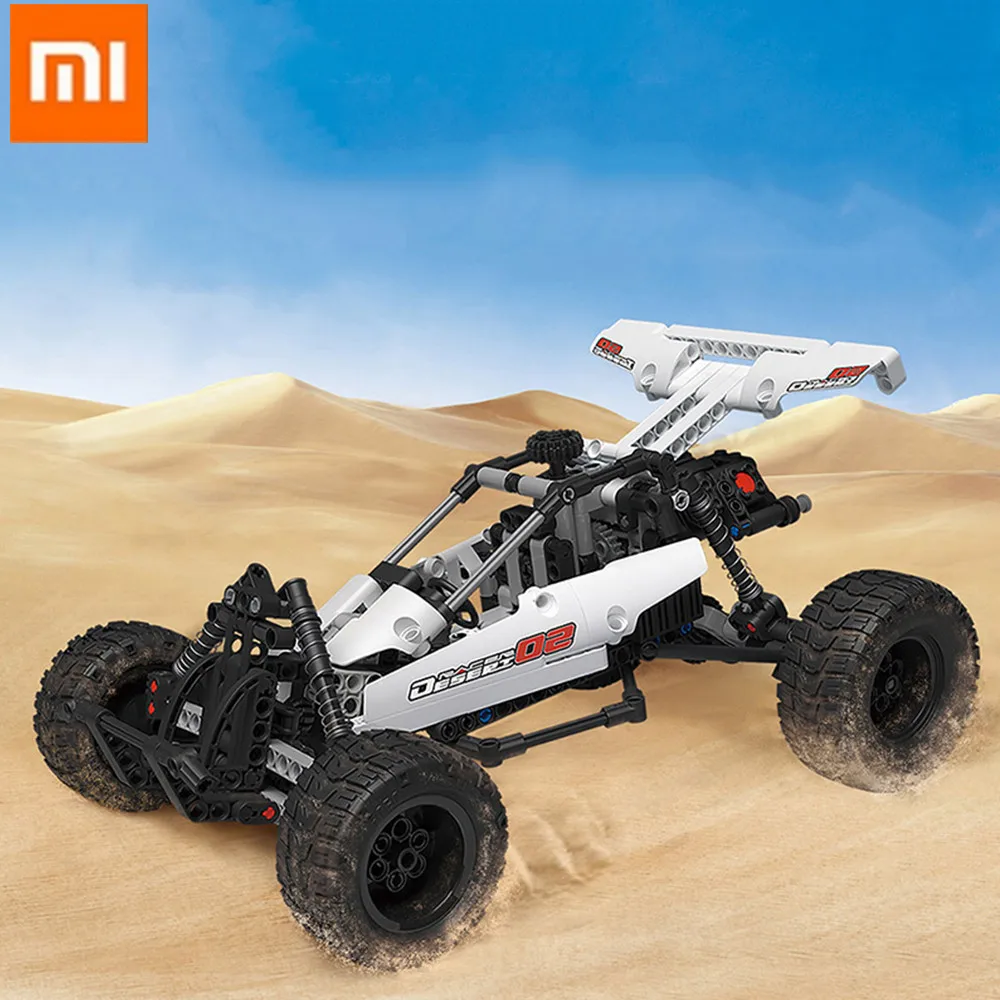 

490 Pcs Xiaomi Desert Racing Car Building Blocks Set Cylinder Piston Linkage System/4 Independent Suspension DIY Gifts for Kids