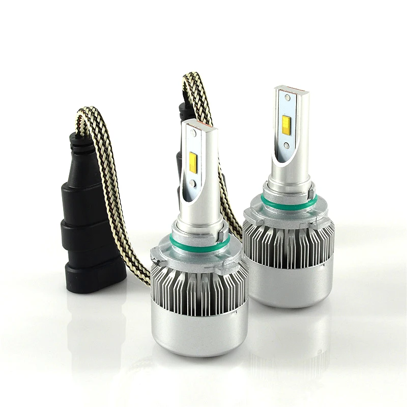 

72W 7600LM set HB4/9006 Car LED Headlight H1 H7 12V Flip Chip H3 H11 H8 H9 HB3/9005 H4 Hi Lo 6000K Headlamp Replacement Kit #C6F