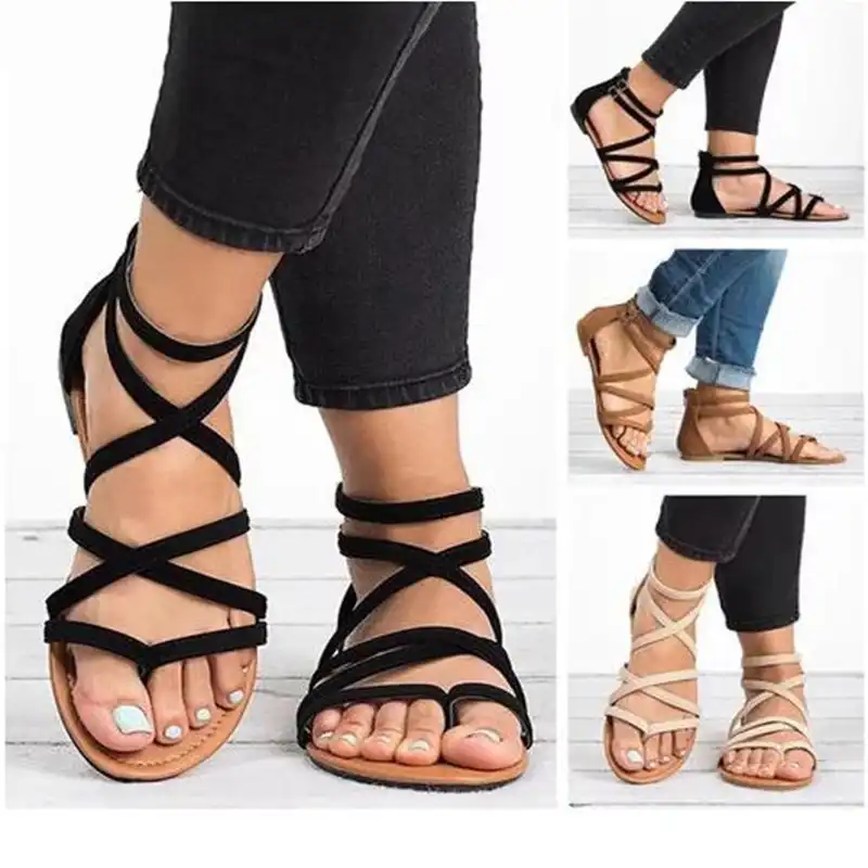 black gladiator sandals women