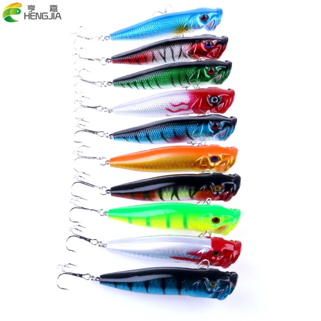 100pcs 9cm 12g hard top water popper fishing lures bass wobbler pike carp  trout perch peche fishing baits pesca fishing tackles - AliExpress