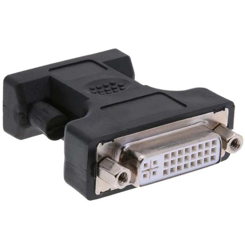 Alloyseed 24 + 5Pin DVI الإناث إلى 15Pin VGA الذكور كابل تمديد محول موصل لتوصيل HDTV CRT مراقب العارض