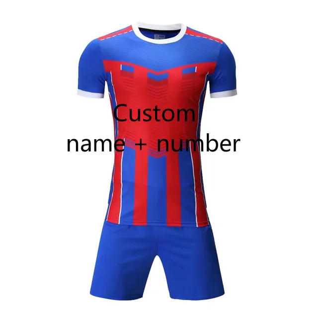 Men's New 2017 Orange And Blue Color Breathable Soccer Jerseys Sets Clubs Party Football Team