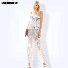 Новая весенняя и летняя новая женская одежда кружевные сексуальные сиамские брюки с коротким рукавом Комбинезоны женские s комбинезон полый комбинезон