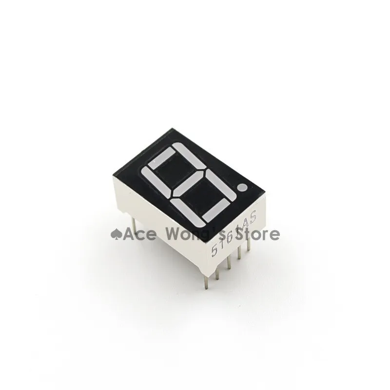 

(50Pcs/lot) 0.56" inch 1 Digit 7 Seven Segment Red Light LED Numeric Digital Display,Common Anode