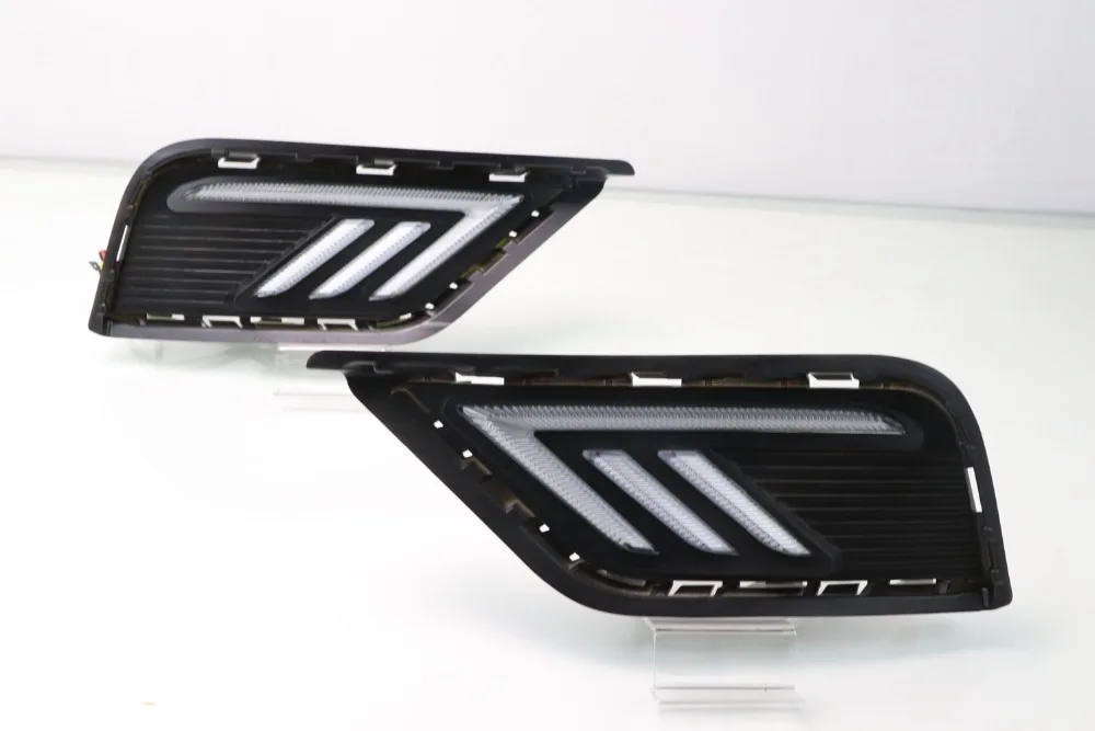 EOsuns led drl дневные ходовые огни для Volkswagen Tharu- с динамическим движущимся желтым поворотным сигналом и синим ночным светом