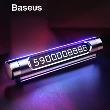 Baseus светящийся автомобиль временный держатель карты парковки Автомобиль Стайлинг мобильный телефон номерной знак карта кулисный переключатель авто аксессуары