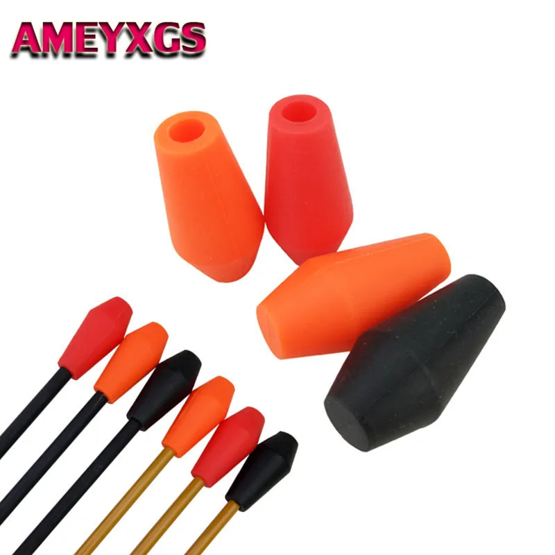 

24Pcs Archery Soft Rubber Arrowhead Rubber Arrow Tips Fit 6mm/8mm Arrow Shaft Blunt Broadheads For Shooting Pactice Accessories