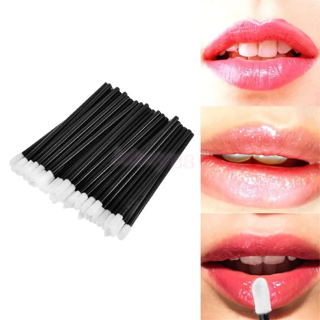 Lots 50 Pieces Disposable Lip Makeup Brush Gloss Lipstick Applicator