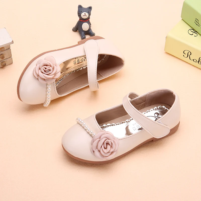 Bekamille/детская обувь для девочек; летняя кожаная обувь с бусинами; простые тонкие туфли с цветочным принтом; Повседневная Удобная водонепроницаемая обувь